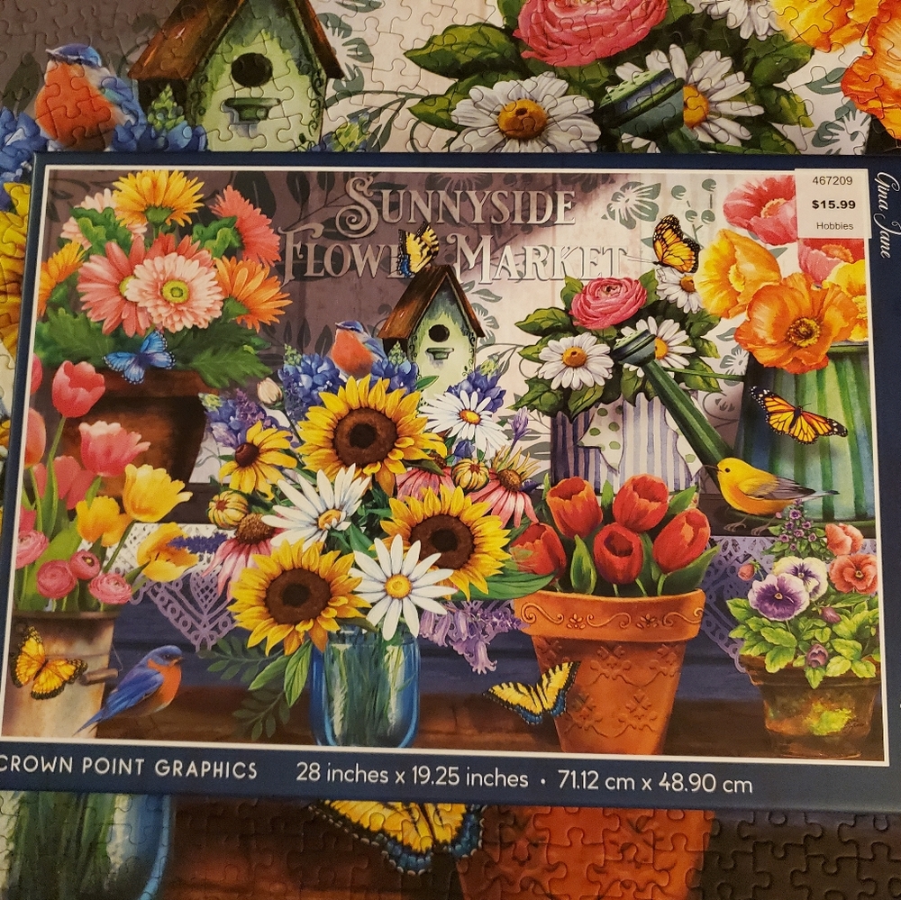 Sunnyside Flower Market, 1000 piece puzzle